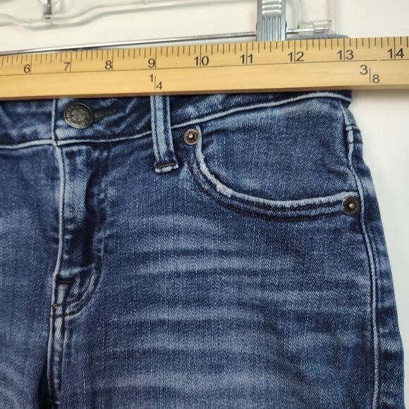 Lucky Brand Lolita Super Skinny Cropped Women's Jeans, 00/24, Raw Hem, Blue - Picture 4 of 13